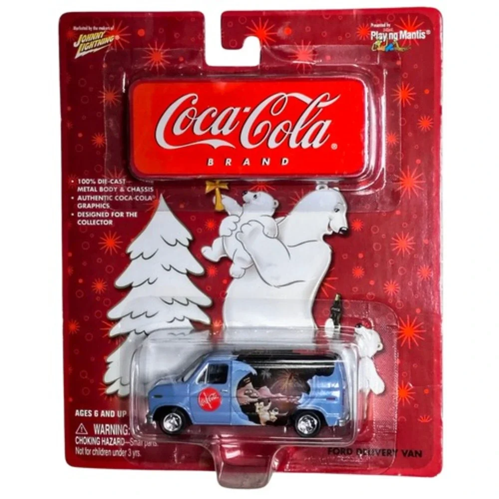 2003 Johnny Lightning Coca Cola Diecast Polar Bears Ford Delivery Van 1:64